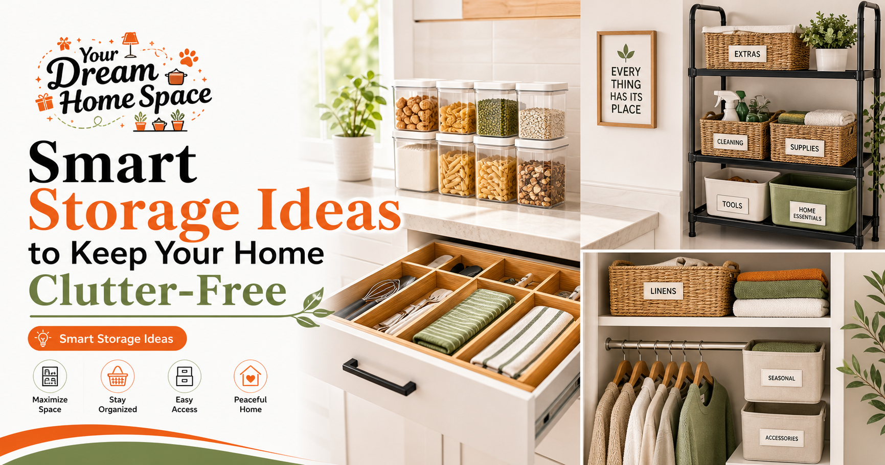 Smart Storage Ideas to Keep Your Home Clutter-Free Without Remodeling